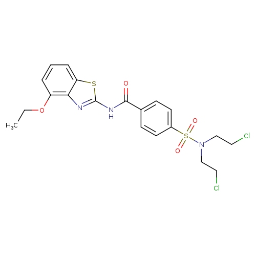 4-[bis(2-chloroethyl)sulfamoyl]-N-(4-ethoxy-1,3-benzothiazol-2-yl)benzamide