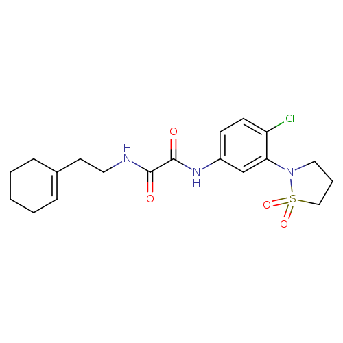 N-[4-chloro-3-(1,1-dioxo-1lambda6,2-thiazolidin-2-yl)phenyl]-N'-[2-(cyclohex-1-en-1-yl)ethyl]ethanediamide