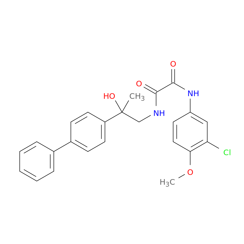 N'-(2-{[1,1'-biphenyl]-4-yl}-2-hydroxypropyl)-N-(3-chloro-4-methoxyphenyl)ethanediamide