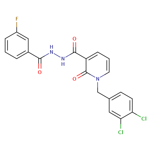 N'-{1-[(3,4-dichlorophenyl)methyl]-2-oxo-1,2-dihydropyridine-3-carbonyl}-3-fluorobenzohydrazide