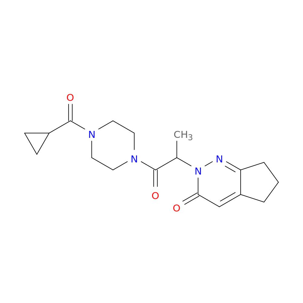 2-[1-(4-cyclopropanecarbonylpiperazin-1-yl)-1-oxopropan-2-yl]-2H,3H,5H,6H,7H-cyclopenta[c]pyridazin-3-one