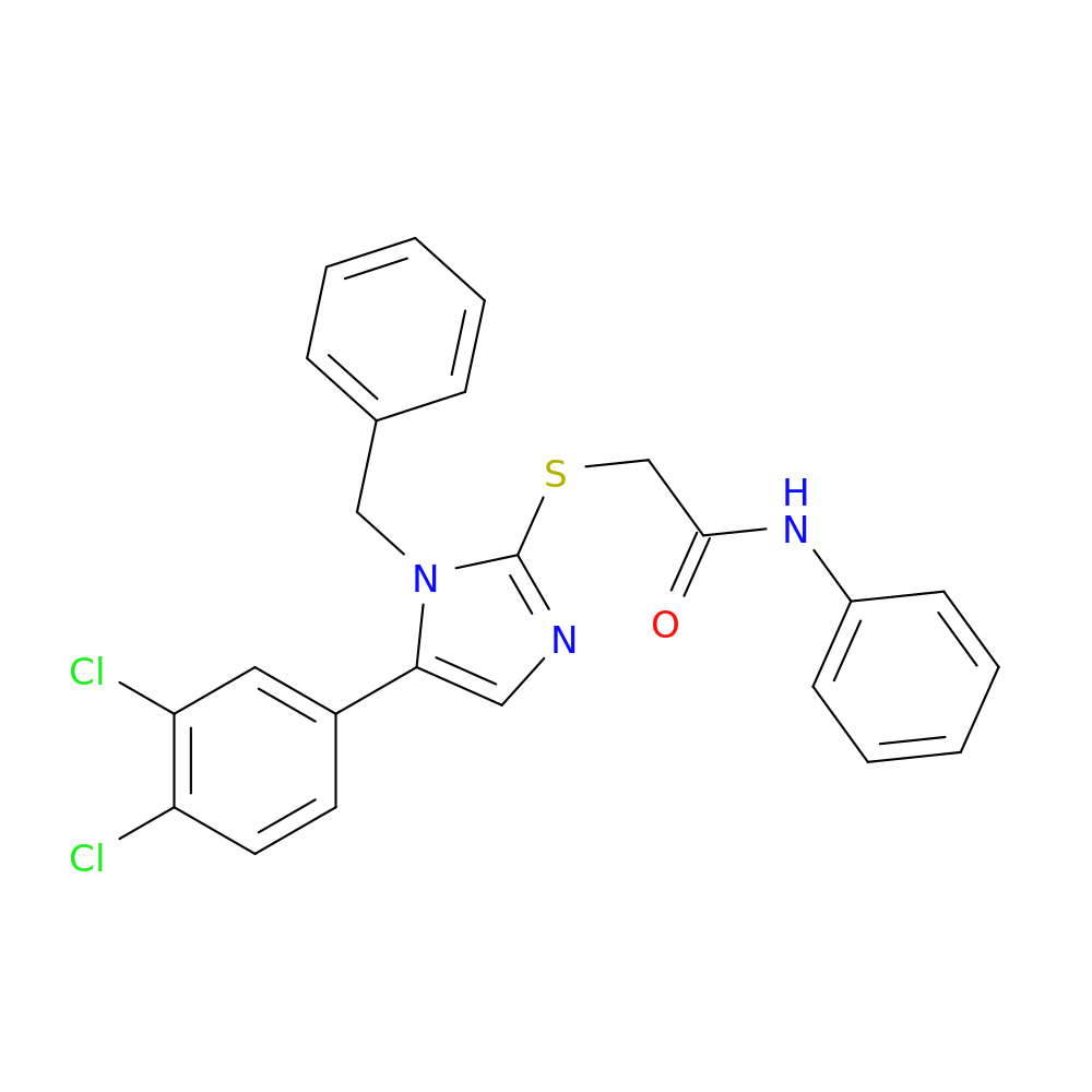 2-{[1-benzyl-5-(3,4-dichlorophenyl)-1H-imidazol-2-yl]sulfanyl}-N-phenylacetamide