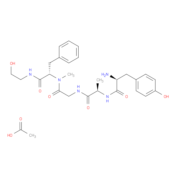 L-Phenylalaninamide, L-tyrosyl-D-alanylglycyl-N-(2-hydroxyethyl)-Nα-methyl-, monoacetate (salt) (9CI)