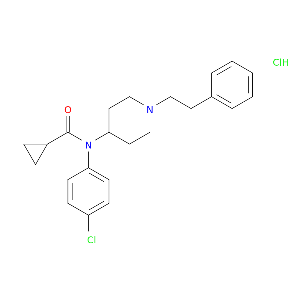N-(4-chlorophenyl)-N-(1-phenethylpiperidin-4-yl)cyclopropanecarboxamide,monohydrochloride