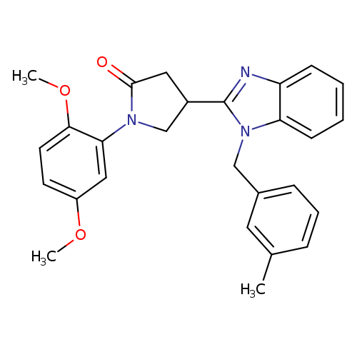 1-(2,5-dimethoxyphenyl)-4-{1-[(3-methylphenyl)methyl]-1H-1,3-benzodiazol-2-yl}pyrrolidin-2-one