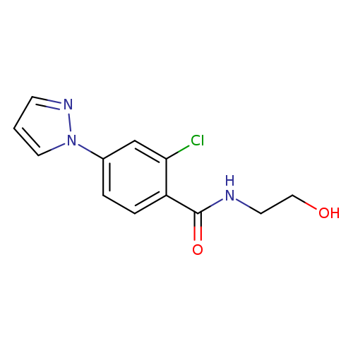 2-Chloro-N-(2-hydroxyethyl)-4-(1H-pyrazol-1-yl)benzamide
