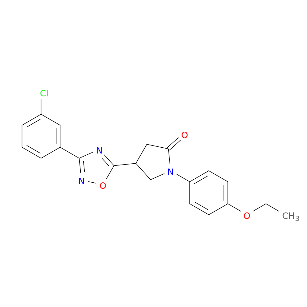 4-[3-(3-chlorophenyl)-1,2,4-oxadiazol-5-yl]-1-(4-ethoxyphenyl)pyrrolidin-2-one