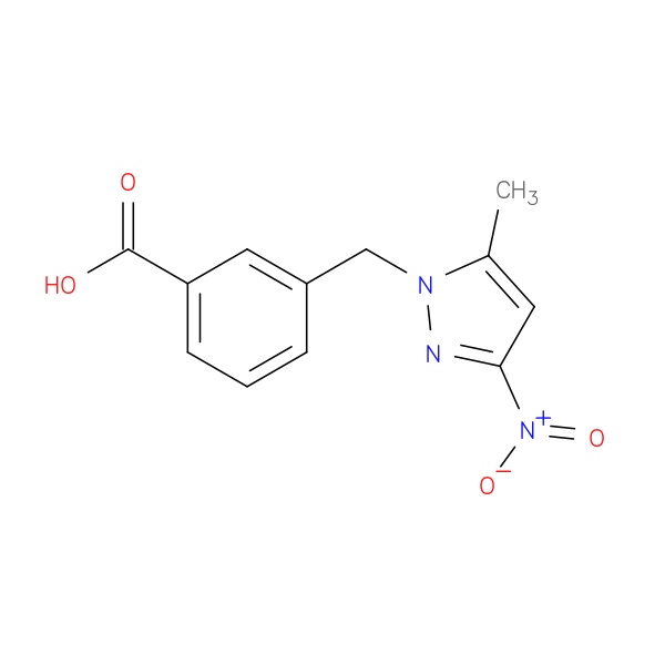 3-[(5-methyl-3-nitro-1H-pyrazol-1-yl)methyl]benzoic acid