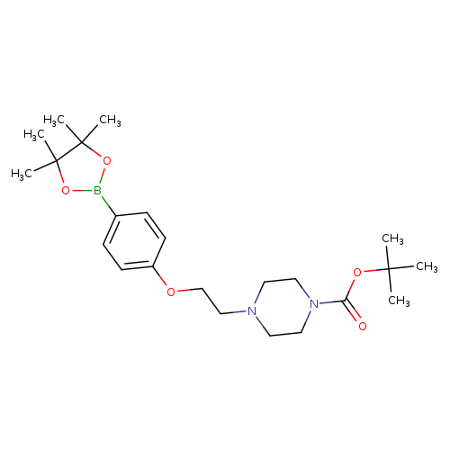 1-Piperazinecarboxylic acid, 4-[2-[4-(4,4,5,5-tetramethyl-1,3,2-dioxaborolan-2-yl)phenoxy]ethyl]-, 1,1-dimethylethyl ester