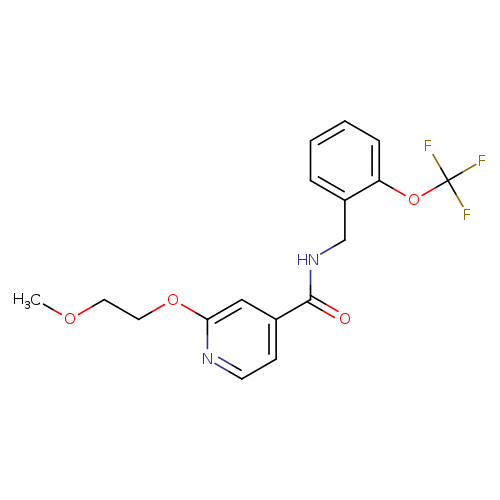 2-(2-methoxyethoxy)-N-{[2-(trifluoromethoxy)phenyl]methyl}pyridine-4-carboxamide