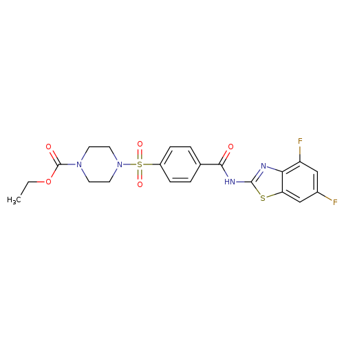 ethyl 4-{4-[(4,6-difluoro-1,3-benzothiazol-2-yl)carbamoyl]benzenesulfonyl}piperazine-1-carboxylate