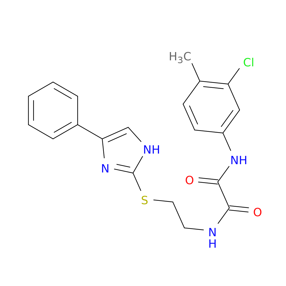 N'-(3-chloro-4-methylphenyl)-N-{2-[(4-phenyl-1H-imidazol-2-yl)sulfanyl]ethyl}ethanediamide
