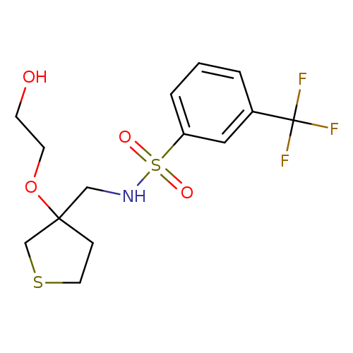 N-{[3-(2-hydroxyethoxy)thiolan-3-yl]methyl}-3-(trifluoromethyl)benzene-1-sulfonamide