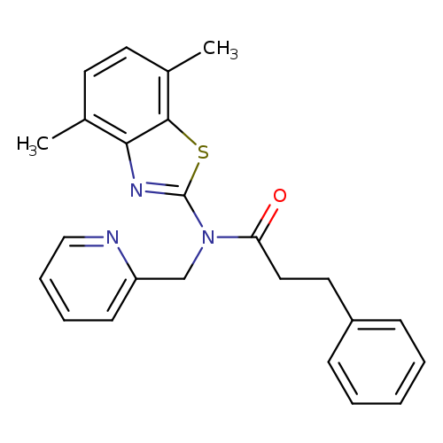 N-(4,7-dimethyl-1,3-benzothiazol-2-yl)-3-phenyl-N-[(pyridin-2-yl)methyl]propanamide