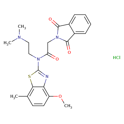 N-[2-(dimethylamino)ethyl]-2-(1,3-dioxo-2,3-dihydro-1H-isoindol-2-yl)-N-(4-methoxy-7-methyl-1,3-benzothiazol-2-yl)acetamide hydrochloride
