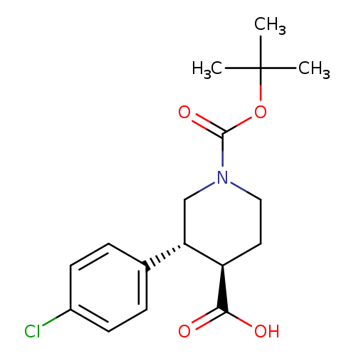 (±)-trans-1-(tert-Butoxycarbonyl)-3-(4-chlorophenyl)piperidine-4-carboxylic acid