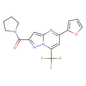 (5-(Furan-2-yl)-7-(trifluoromethyl)pyrazolo[1，5-a]pyrimidin-2-yl)(pyrrolidin-1-yl)methanone