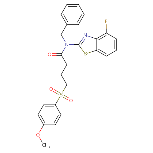 N-benzyl-N-(4-fluoro-1,3-benzothiazol-2-yl)-4-(4-methoxybenzenesulfonyl)butanamide