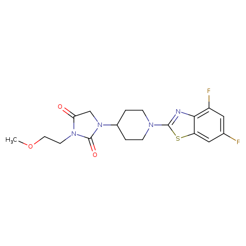 1-[1-(4,6-difluoro-1,3-benzothiazol-2-yl)piperidin-4-yl]-3-(2-methoxyethyl)imidazolidine-2,4-dione