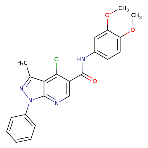 4-chloro-N-(3,4-dimethoxyphenyl)-3-methyl-1-phenyl-1H-pyrazolo[3,4-b]pyridine-5-carboxamide