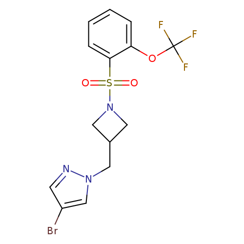 4-bromo-1-({1-[2-(trifluoromethoxy)benzenesulfonyl]azetidin-3-yl}methyl)-1H-pyrazole