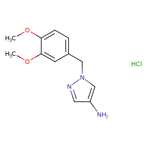 1-[(3,4-dimethoxyphenyl)methyl]-1H-pyrazol-4-amine hydrochloride