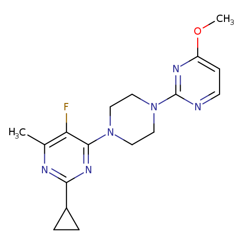 2-cyclopropyl-5-fluoro-4-[4-(4-methoxypyrimidin-2-yl)piperazin-1-yl]-6-methylpyrimidine
