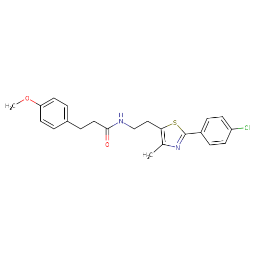 N-{2-[2-(4-chlorophenyl)-4-methyl-1,3-thiazol-5-yl]ethyl}-3-(4-methoxyphenyl)propanamide