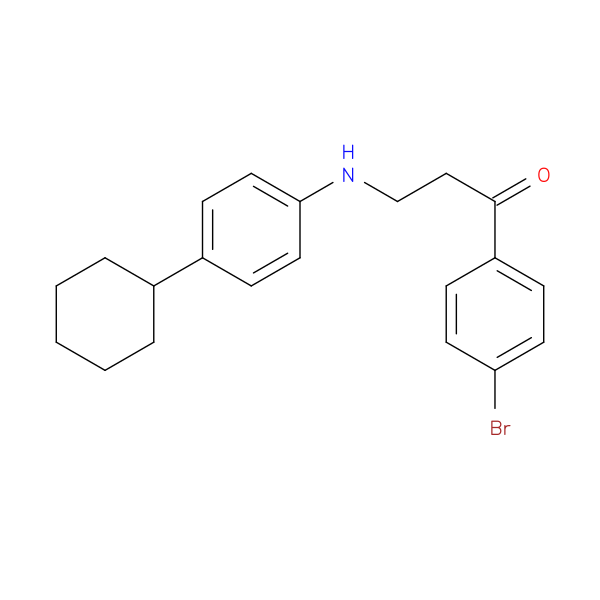 1-(4-bromophenyl)-3-[(4-cyclohexylphenyl)amino]propan-1-one
