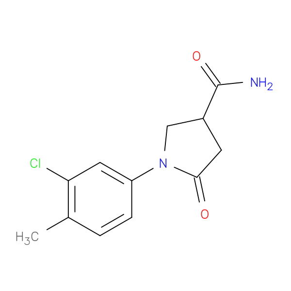 1-(3-chloro-4-methylphenyl)-5-oxo-3-pyrrolidinecarboxamide