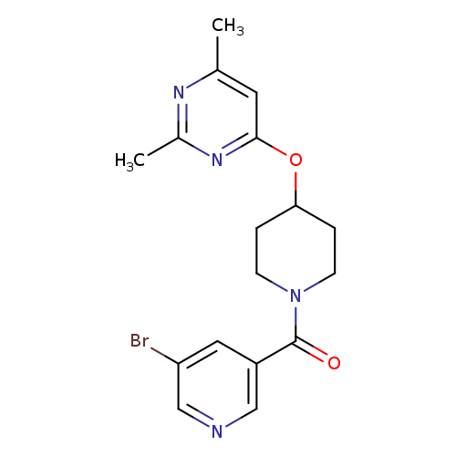 4-{[1-(5-bromopyridine-3-carbonyl)piperidin-4-yl]oxy}-2,6-dimethylpyrimidine