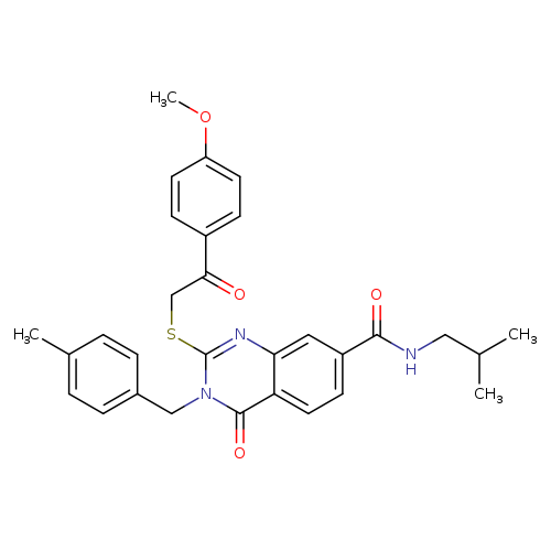 2-{[2-(4-methoxyphenyl)-2-oxoethyl]sulfanyl}-3-[(4-methylphenyl)methyl]-N-(2-methylpropyl)-4-oxo-3,4-dihydroquinazoline-7-carboxamide