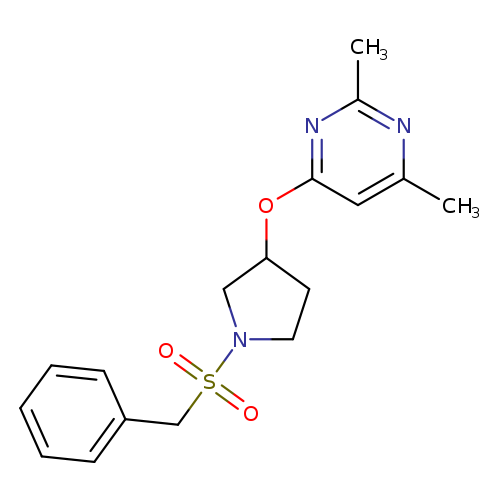 2,4-dimethyl-6-[(1-phenylmethanesulfonylpyrrolidin-3-yl)oxy]pyrimidine