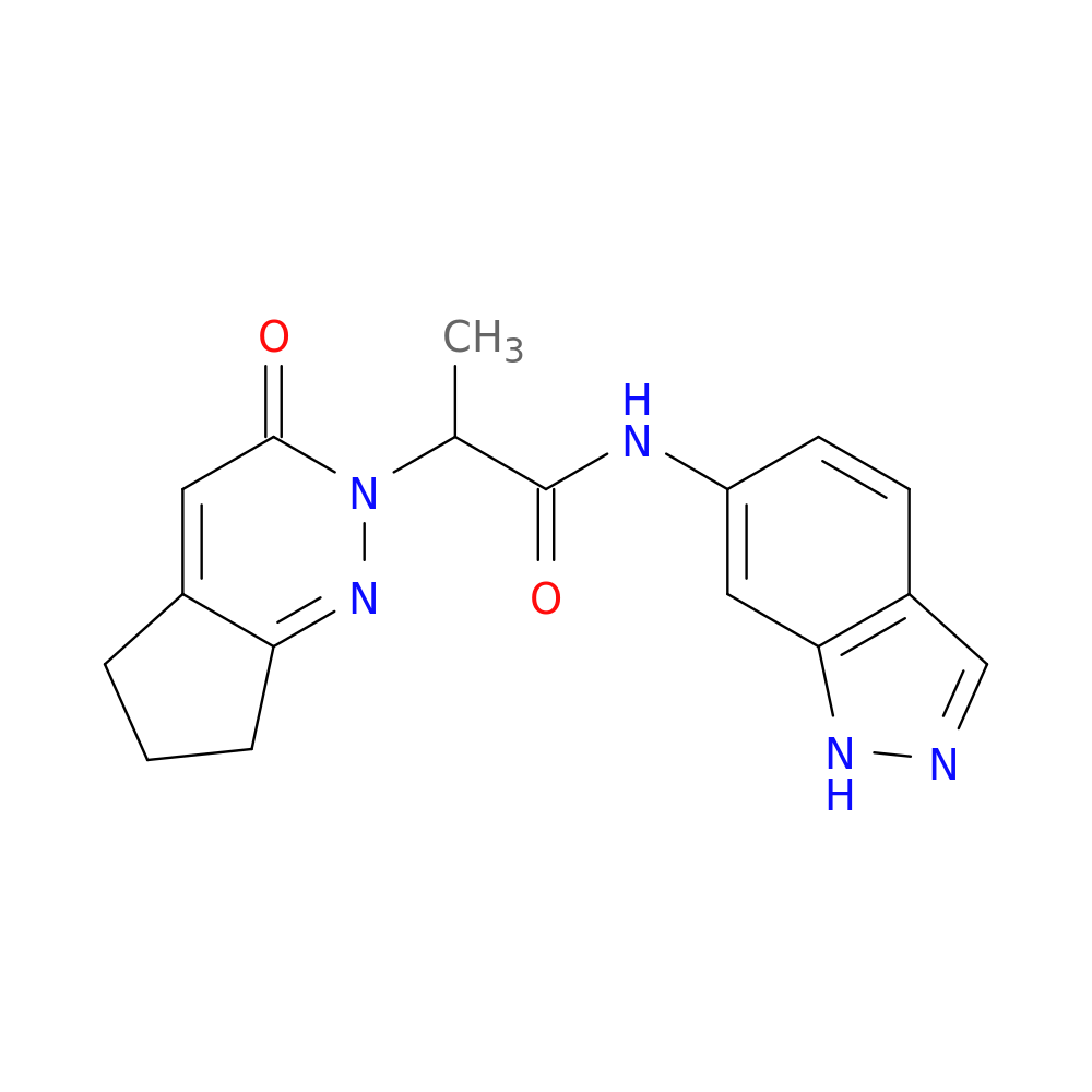N-(1H-indazol-6-yl)-2-{3-oxo-2H,3H,5H,6H,7H-cyclopenta[c]pyridazin-2-yl}propanamide