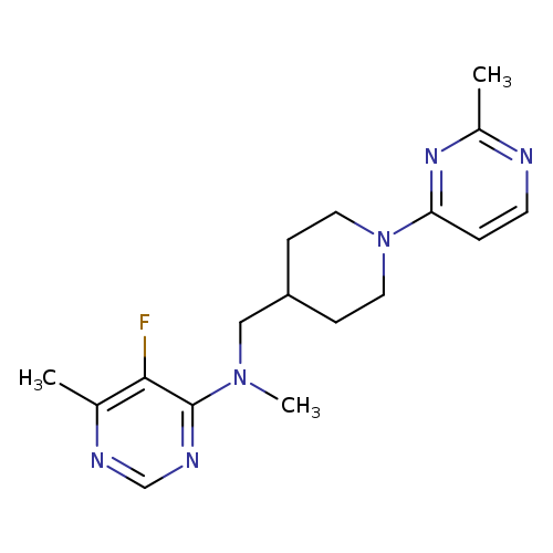 5-fluoro-N,6-dimethyl-N-{[1-(2-methylpyrimidin-4-yl)piperidin-4-yl]methyl}pyrimidin-4-amine
