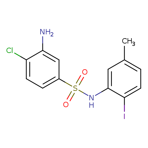 3-amino-4-chloro-N-(2-iodo-5-methylphenyl)benzene-1-sulfonamide
