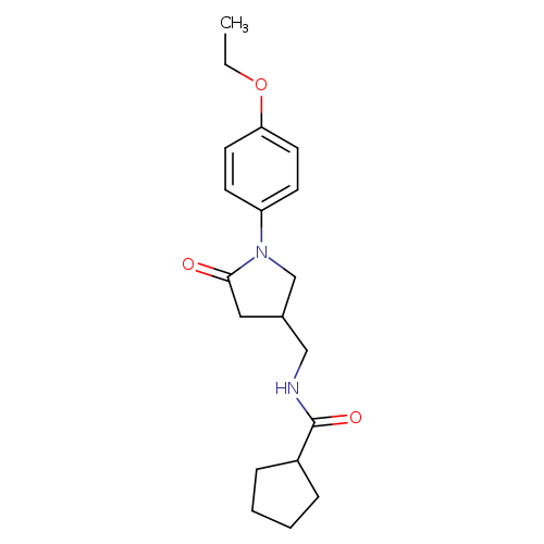 N-{[1-(4-ethoxyphenyl)-5-oxopyrrolidin-3-yl]methyl}cyclopentanecarboxamide