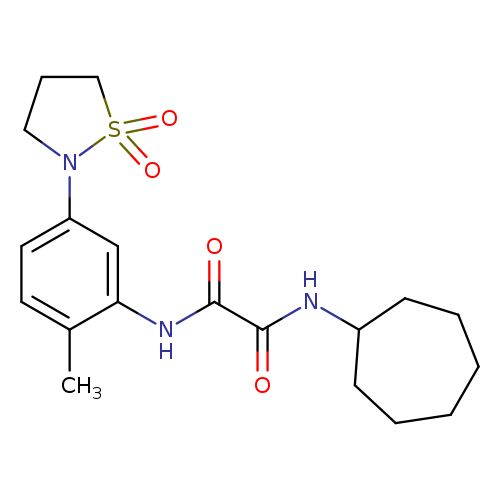 N'-cycloheptyl-N-[5-(1,1-dioxo-1lambda6,2-thiazolidin-2-yl)-2-methylphenyl]ethanediamide