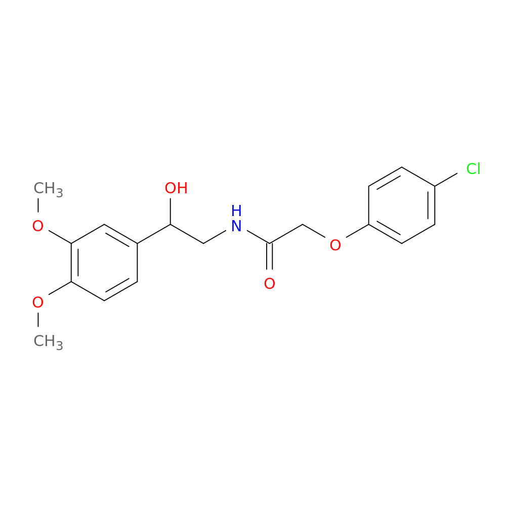 2-(4-chlorophenoxy)-N-[2-(3,4-dimethoxyphenyl)-2-hydroxyethyl]acetamide