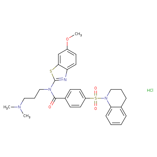 N-[3-(dimethylamino)propyl]-N-(6-methoxy-1,3-benzothiazol-2-yl)-4-(1,2,3,4-tetrahydroquinoline-1-sulfonyl)benzamide hydrochloride