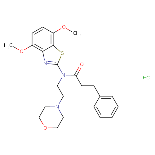 N-(4,7-dimethoxy-1,3-benzothiazol-2-yl)-N-[2-(morpholin-4-yl)ethyl]-3-phenylpropanamide hydrochloride