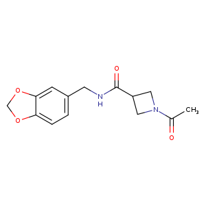 1-acetyl-N-[(2H-1,3-benzodioxol-5-yl)methyl]azetidine-3-carboxamide
