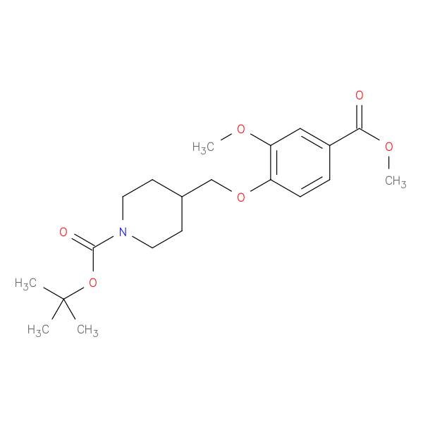 tert-Butyl 4-((2-methoxy-4-(methoxycarbonyl)phenoxy)methyl)piperidine-1-carboxylate