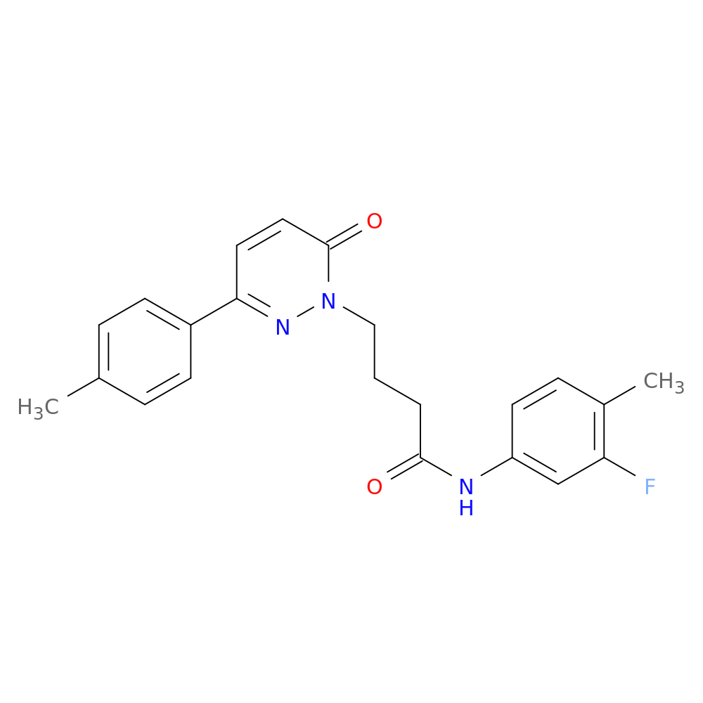N-(3-fluoro-4-methylphenyl)-4-[3-(4-methylphenyl)-6-oxo-1,6-dihydropyridazin-1-yl]butanamide