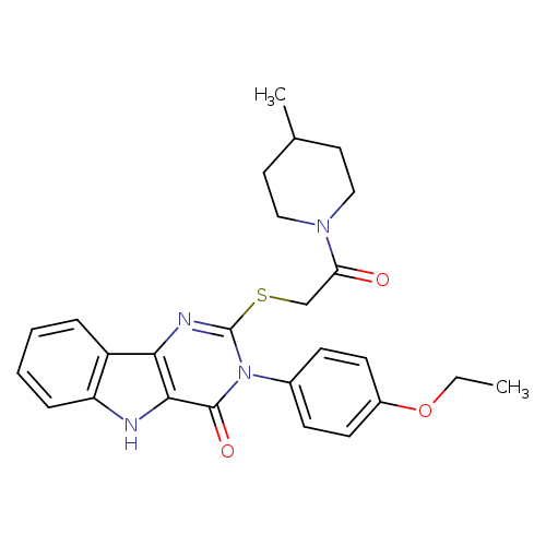 3-(4-ethoxyphenyl)-2-{[2-(4-methylpiperidin-1-yl)-2-oxoethyl]sulfanyl}-3H,4H,5H-pyrimido[5,4-b]indol-4-one