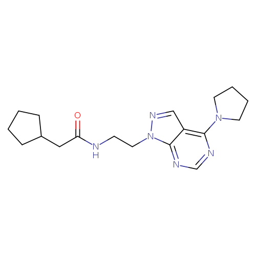 2-cyclopentyl-N-{2-[4-(pyrrolidin-1-yl)-1H-pyrazolo[3,4-d]pyrimidin-1-yl]ethyl}acetamide