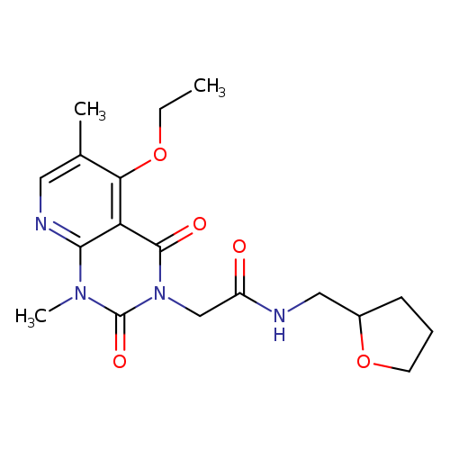 2-{5-ethoxy-1,6-dimethyl-2,4-dioxo-1H,2H,3H,4H-pyrido[2,3-d]pyrimidin-3-yl}-N-[(oxolan-2-yl)methyl]acetamide