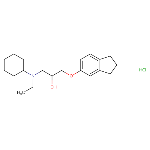 1-[cyclohexyl(ethyl)amino]-3-(2,3-dihydro-1H-inden-5-yloxy)propan-2-ol hydrochloride