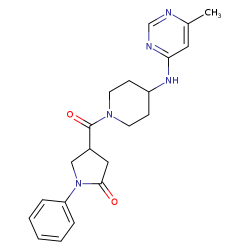 4-{4-[(6-methylpyrimidin-4-yl)amino]piperidine-1-carbonyl}-1-phenylpyrrolidin-2-one