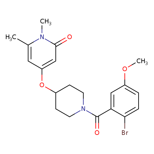 4-{[1-(2-bromo-5-methoxybenzoyl)piperidin-4-yl]oxy}-1,6-dimethyl-1,2-dihydropyridin-2-one